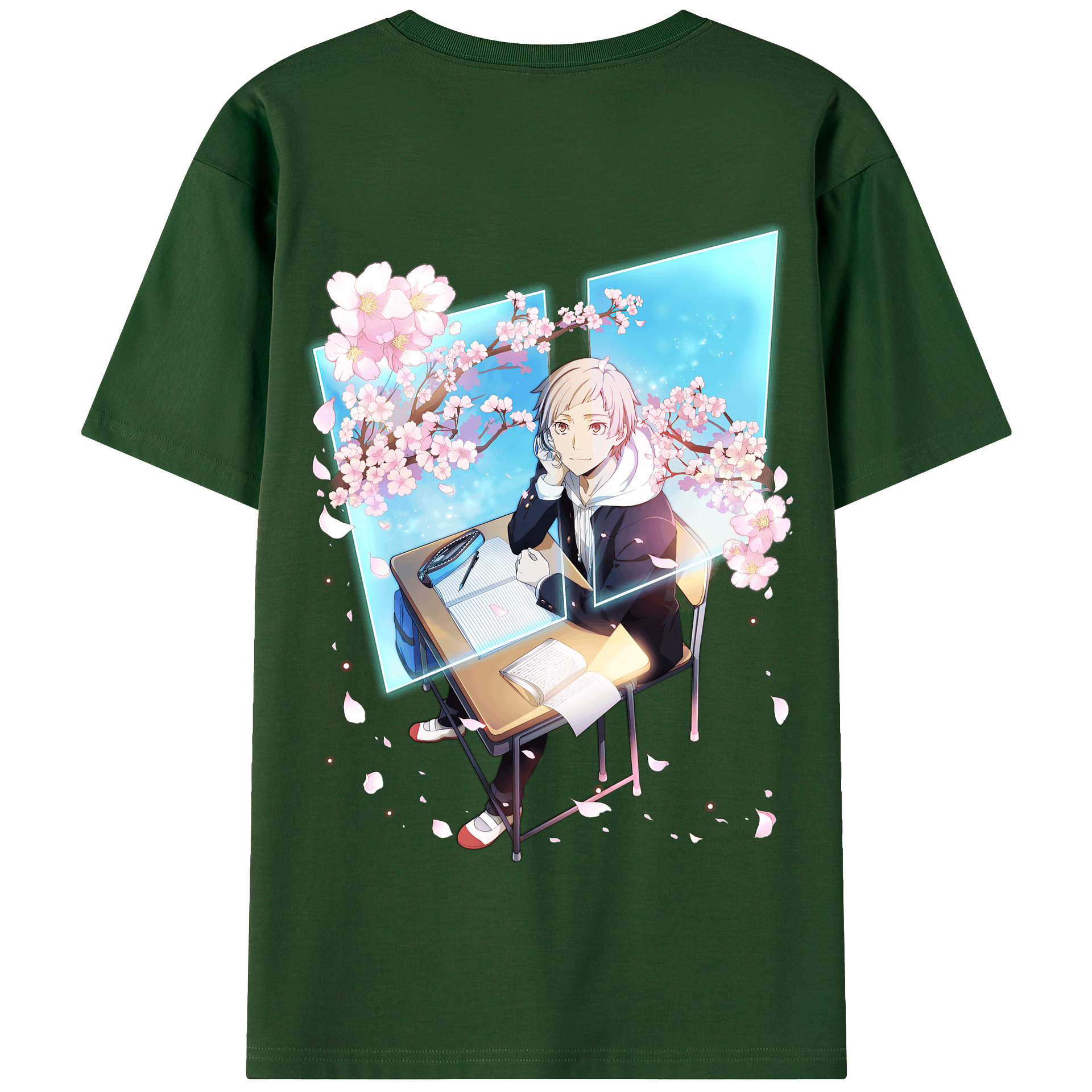 （画像用） 文豪ストレイドッグス Bungo Stray Dogs 綿100％半袖Tシャツ（背面プリント）